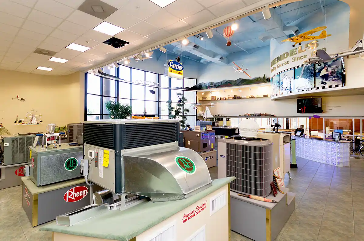 Hendels AC showroom floor